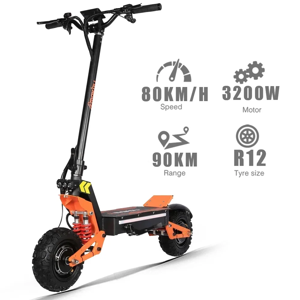 Electric Scooter X5 6000W Dual Motor Adult 12 inch Off-road Tyres 60V-35AH
