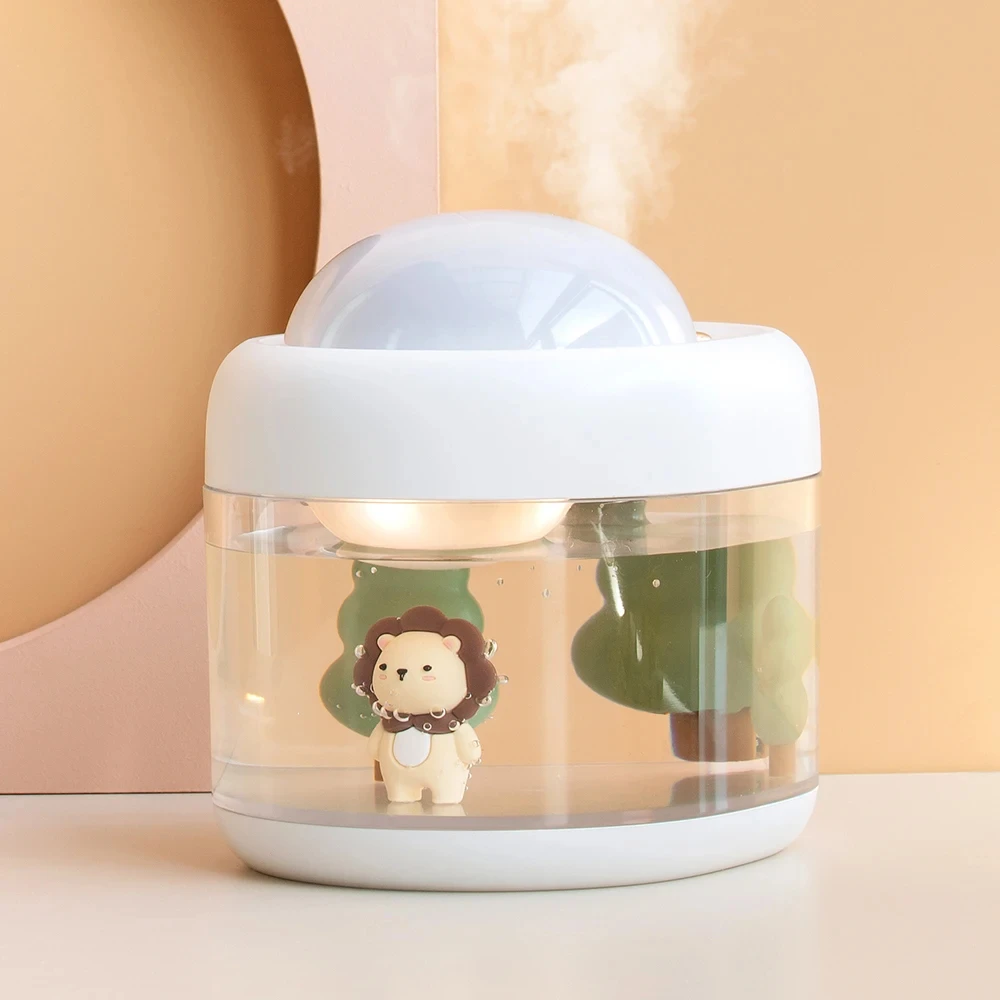 Large Capacity Portable Humidifier USB Charging 2000mAh Battery Projector Light Wireless Ultrasonic  Air Humidifier 6