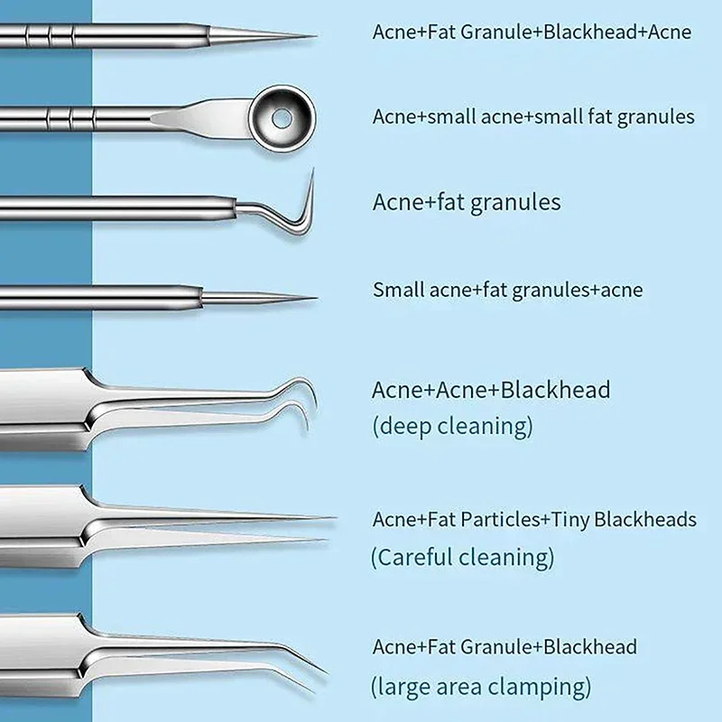 Cell Pimples Blackhead Stainless Steel Clip Tweezers Beauty Salon Special Scraping Closing Artifact Acne Needle Tool 3/4/6pcs acne extractor tweezers