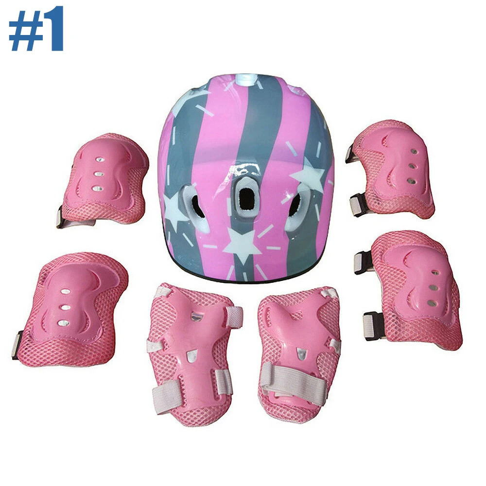 Helmet And Knee Pads For Kids Elbow And Knee Pads Kids 6-8 Unicorn