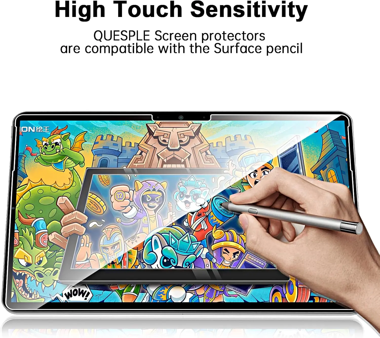 Displayschutzfolie für Microsoft Surface Pro 11 / 10 / 9 / 8 / X (13 Zoll) 9H Härtegrad HD Klar Kratzfest Gehärtetes Glas Film – Detail 10