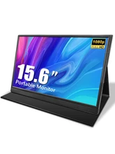  15.6 Inch 1080P IPS Portable Monitor Stereo Dual Speakers HDR Display HDMI USB C Gaming Screen For Phone PC Mac Xbox PS4 Switch 