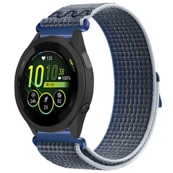 Nylon Loop Strap Watchband in 20mm and 22mm Sizes - Garmin Active 5 (Storm blue)