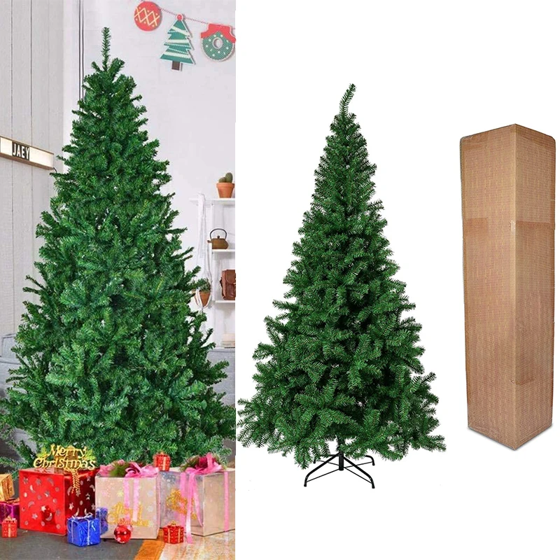 

Green Christmas Tree With Metal Stand Artificial Christmas Tree PVC Xmas Tree 1.2/1.5/1.8/2.1m Holiday Decoration Home Decor