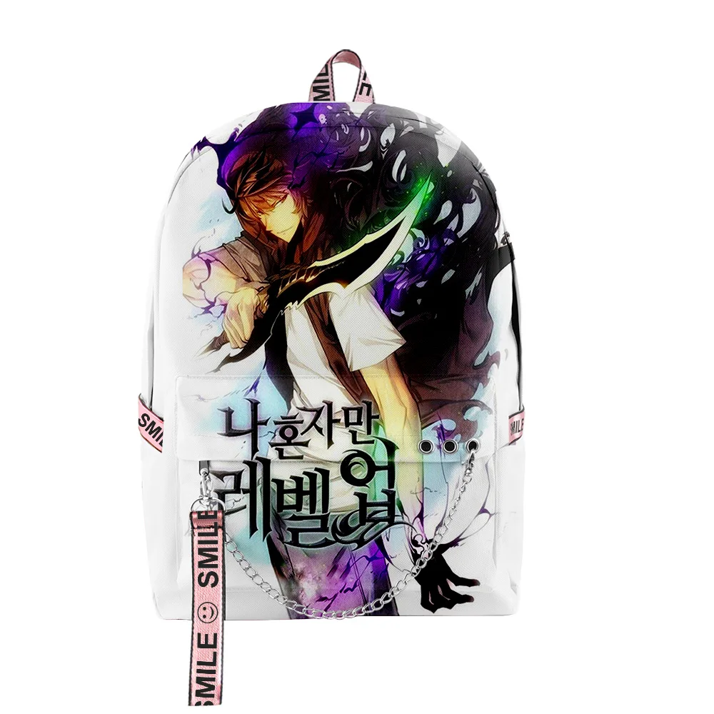 

Popular Youthful School Bags Unisex Funny Solo Leveling Anime Travel Bags 3D Print Oxford Waterproof Notebook Shoulder Backpacks