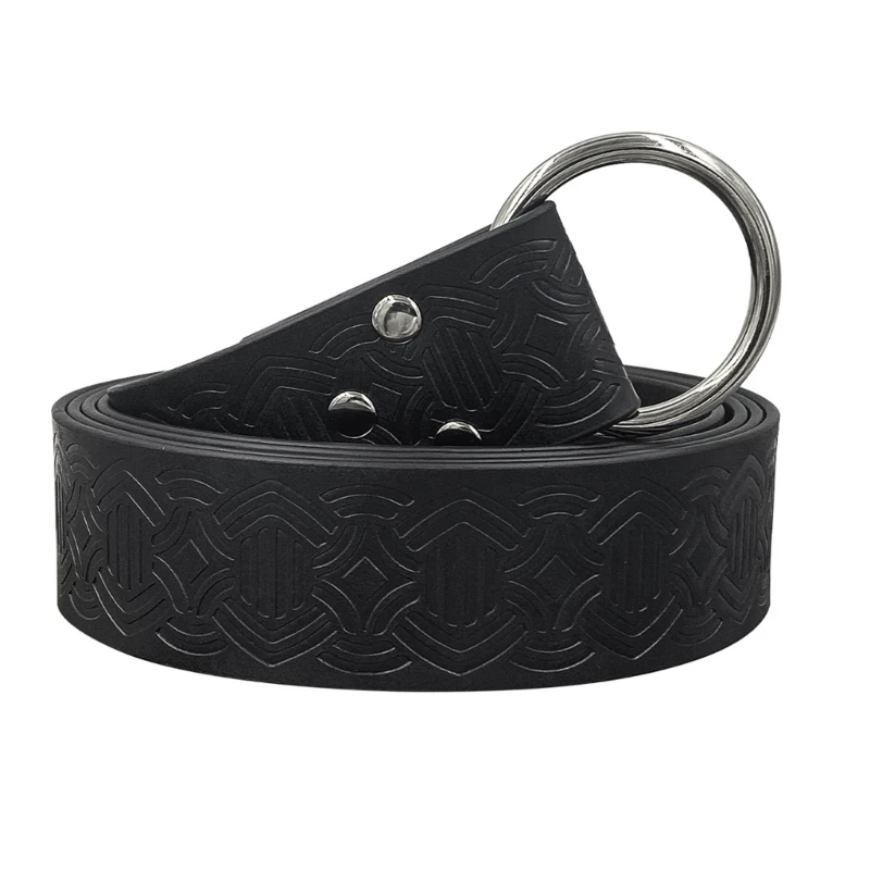 

Embossed Coin Pattern Waist Belt Adjustable Waist Belt for Women Jean Skirt Coat