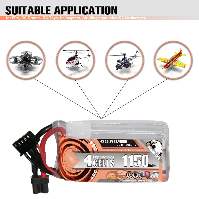 CODDAR 1150MAH 4S 15.2V 60C LIHV  ͸  CineLog35 FPV  Ƭ ͸