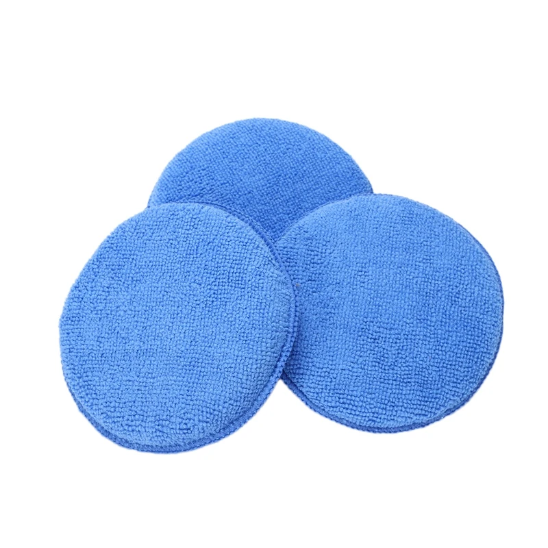 

New3 x Microfibre Foam Sponge Polish Wax Applicator Pads Car Home Cleaning