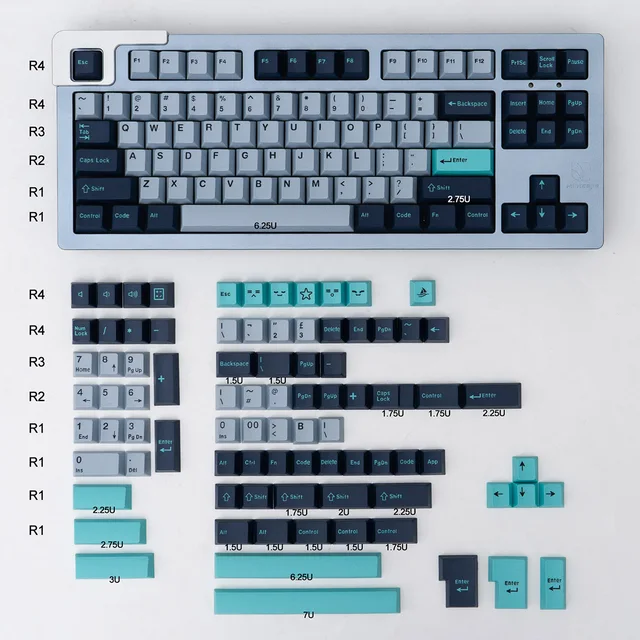 Double Shot 173 Keys Cherry Profile Keycap GMK Hammerhead Keycaps 