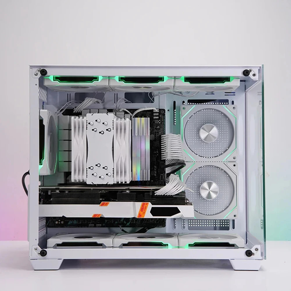 PC 케이스 선풍기 무한 미러 효과 ARGB 냉각 선풍기, PC 케이스 냉각 시스템 CPU 워터 쿨러용 4 핀 PWM, 120mm, 5V 3 핀