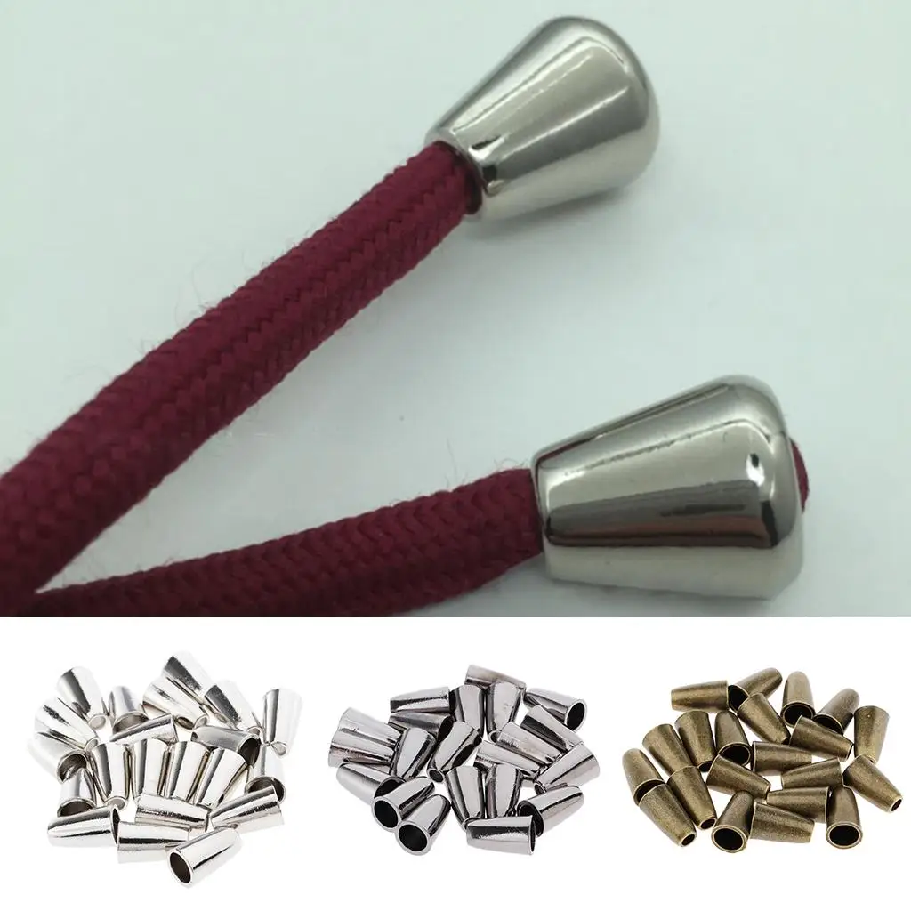 20pcs Cord Locks Metal End Pieces Cord & Cord Stoppers Stainless