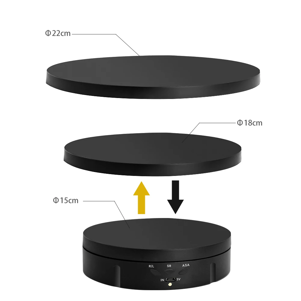 Turntable Elétrico com Controle Remoto 360 Graus Rotating Display Fotografia Turntable em 1 - Image 4