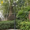 Outdoor Lamp Post Light 2 Head Classic Black Lamp Pole with Bubble Glass Panels E27 Base Waterproof Street Lighting for Backyard 3
