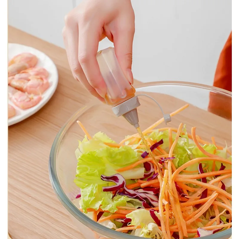 Camping Kitchen PE Sauce Seasoning Squeeze Bottle Oil Bottling Bottle 4pc BBQ Jam Picnic Lunch Box Salad Dressing Travel Outdoor seasoning jar,seasoning container