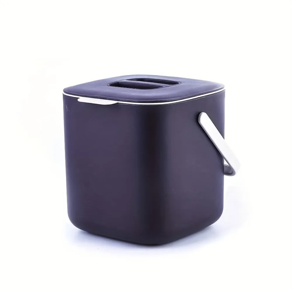 Odor Proof PP Trash Can with Removable Inner Bucket Uses for Food Waste Compost Kitchen Home Car All Season