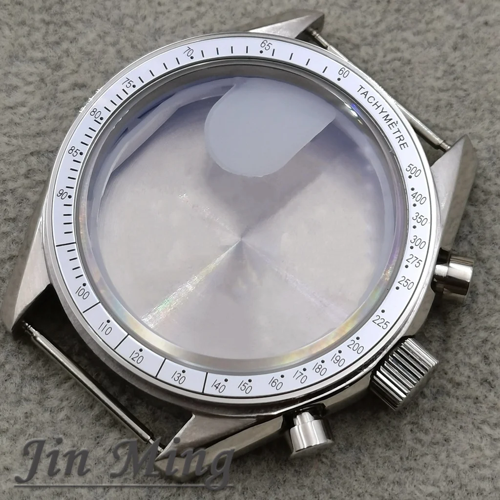 Premium Moonswatch Metal Chronograph Case with Sealed Back, 39.7mm Bezel