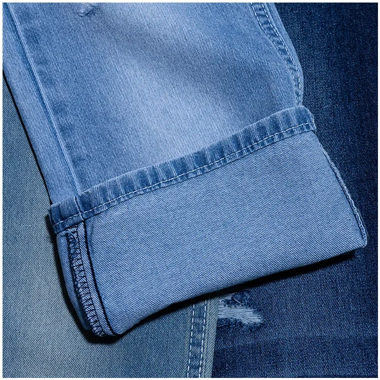 Medium Thin Flow Spun Indigo Slant Denim Fabric for Spring Autumn Children's Clothing Women's Clothing Jeans Fabric