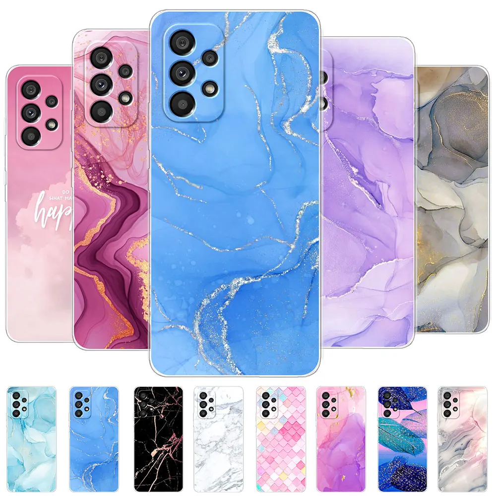 Per Samsung A53 5G Custodia Cover Fashion Back Case Per Samsung Galaxy A53 5G Silicone Soft Bumper Per Samsung A 53 5G Funda Coque