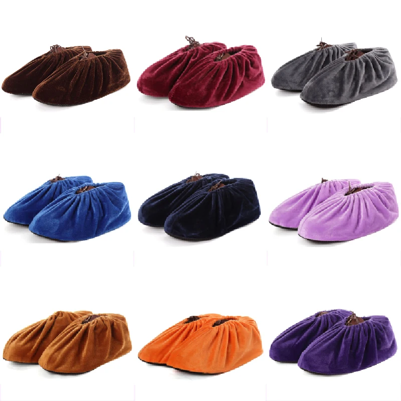 Shoe covers Winter Flannel Shoes Covers Household Reusable Thick Non-slip Indoor Foot Cover Dust Shoes Covers Case Solid Soft Comfort Adult