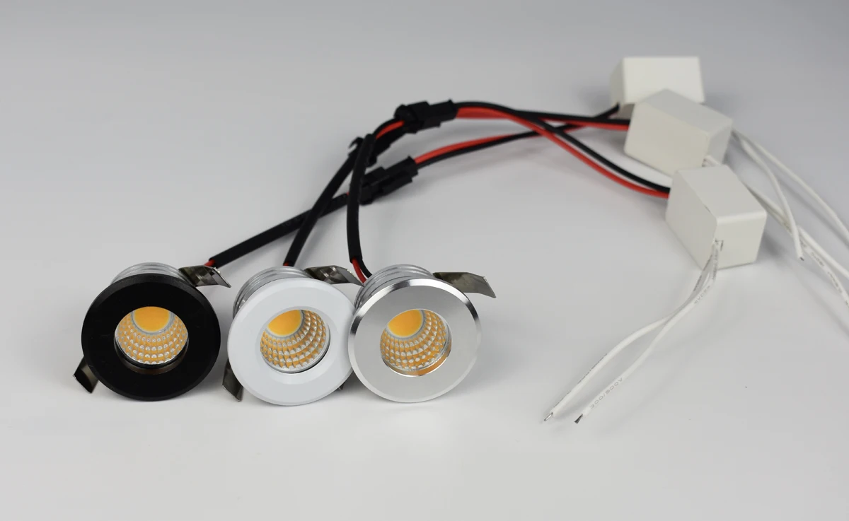 3W Mini COB LED Spotlights 110V 220V Black Silver White S3592d62df5e241a39bf612c58dc665693
