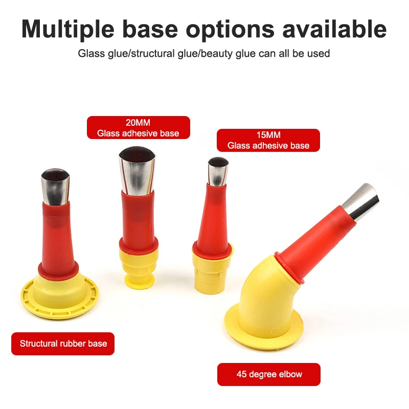 20Pcs Stainless Steel Caulk Nozzle Applicator Caulking Finisher Glue Sealant Finishing Tool Kitchen Bathroom Sink Joint caulking gun nozzles caulking nozzle