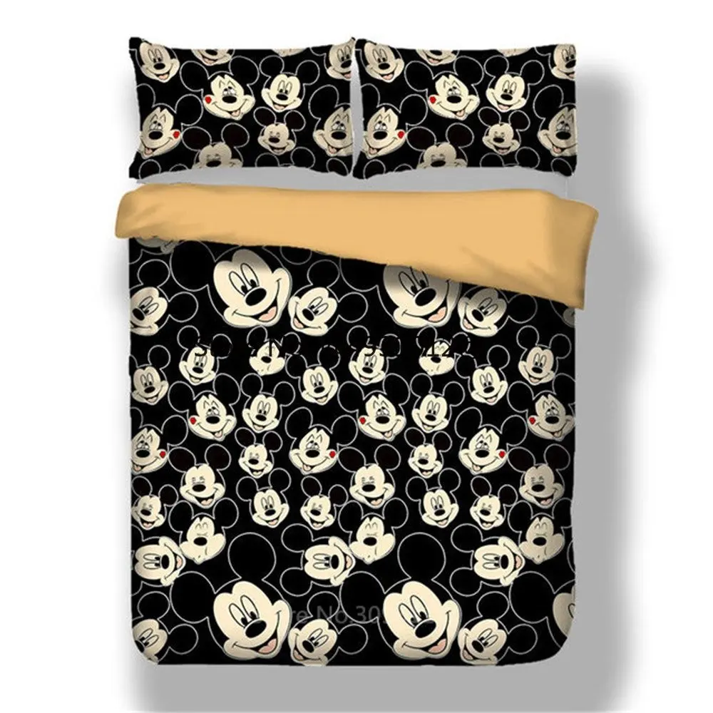 

Disney Mickey Minnie Mouse Baby Kids Bedding Set with Pillowcases Queen King Twin Size Duvet Cover Set Holiday Gift