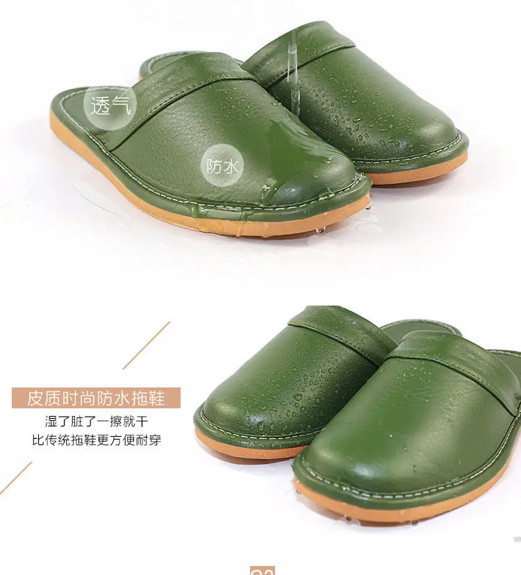 Herren-Lederhausschuhe für drinnen, günstige Schuhe für Zuhause, Herbst 2024, flache Mules, Damen-Hausschuhe, Zapatos De Hombre – Detail 12