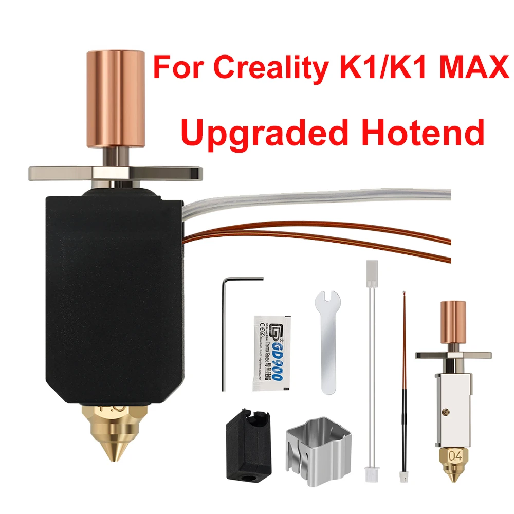 

Модернизированный комплект Hotend для керамического нагревательного блока Creality K1/K1 MAX, 550 °C, высокоскоростная печать при высокой температуре для K1/K1 MAX