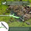 Double Sided Thatch Rake Stainless Steel Adjustable Dethatcher Lawn Rake with 4 Sections Handle Garden Tool for Clear Dead Grass 5