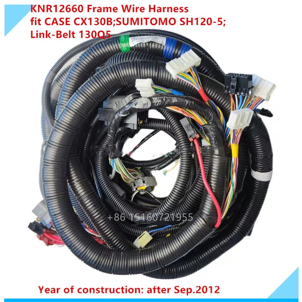 Frame Wire Harness KNR12660 fit CASE CX130B LinkBelt 130Q5 SUMITOMO SH120-5 External Wiring Harness