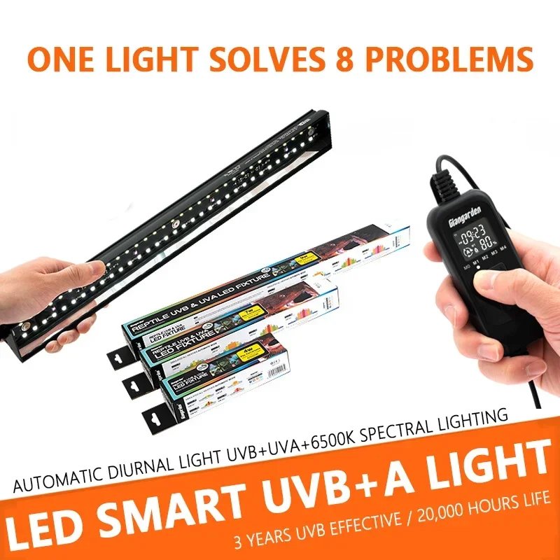 UVB Intelligent Spectrum Lights Reptile Vivarium Lighting Supplies 8w 14w Reptile LED Lighting Adjustable For Turtle Lizard reptile light bulb reptile lamp bulb