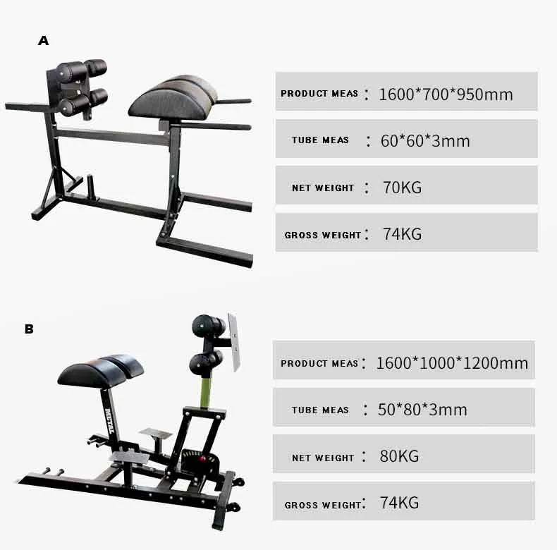 Reverse Hyperextension Glute Swing Machine Roman Chair Back