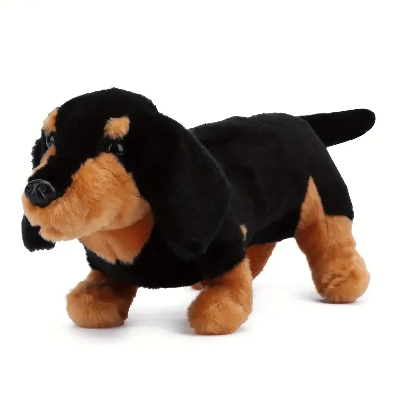 Simulate Verisimilitude dachshund Douglas Spats Black &Tan Coffee Dachshund Dog Plush Stuffed Animal Give chirdren Brithday Gift 3