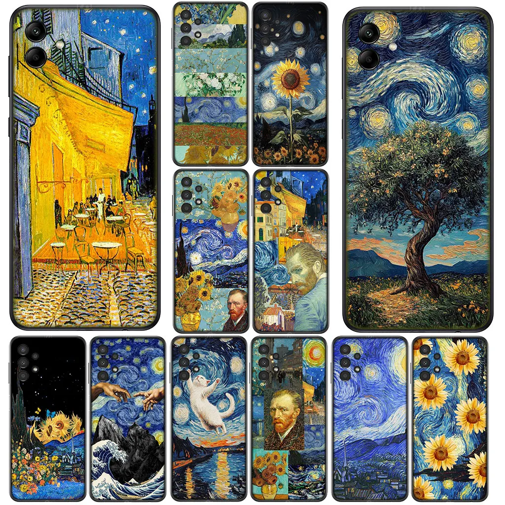 Starry Night Van Gogh Sky Art Design - Soft Phone Case Cover