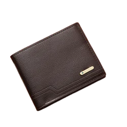 Urban Style Soft Leather Bi - Fold Wallet with Anti - Theft Features and Multifunctional Pockets (Coffee)