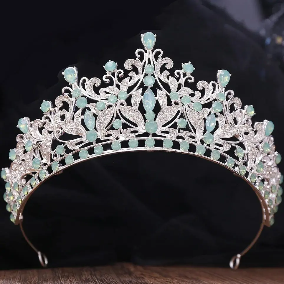

DIEZI Queen 7 цветов опал кристалл бабочка тиара корона для женщин девочек Свадебная вечеринка элегантные аксессуары для волос платье ювелирные изделия