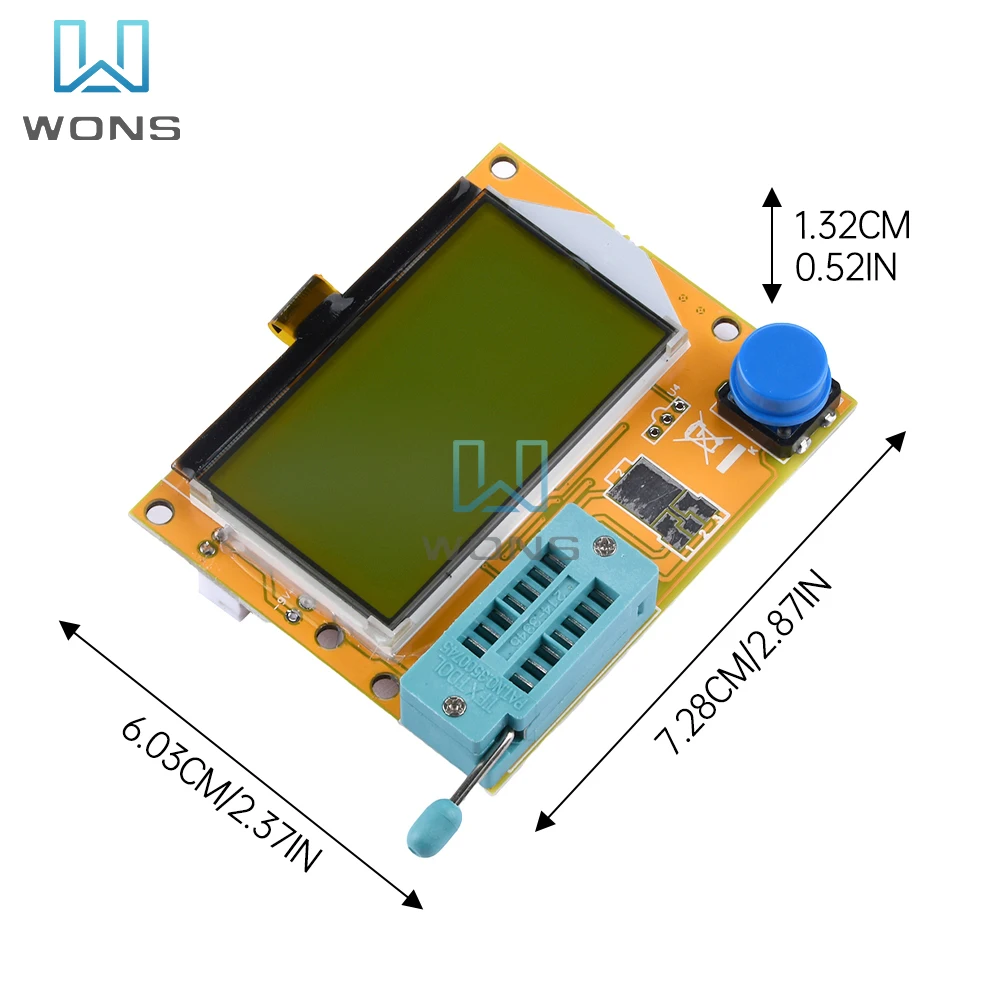 LCD Screen Multimeter Transistor Tester LCR-T4 Mega328 M328 Meter Backlight Diode Triode Capacitance ESR Meter MOS/PNP/NPN L/C/R 6