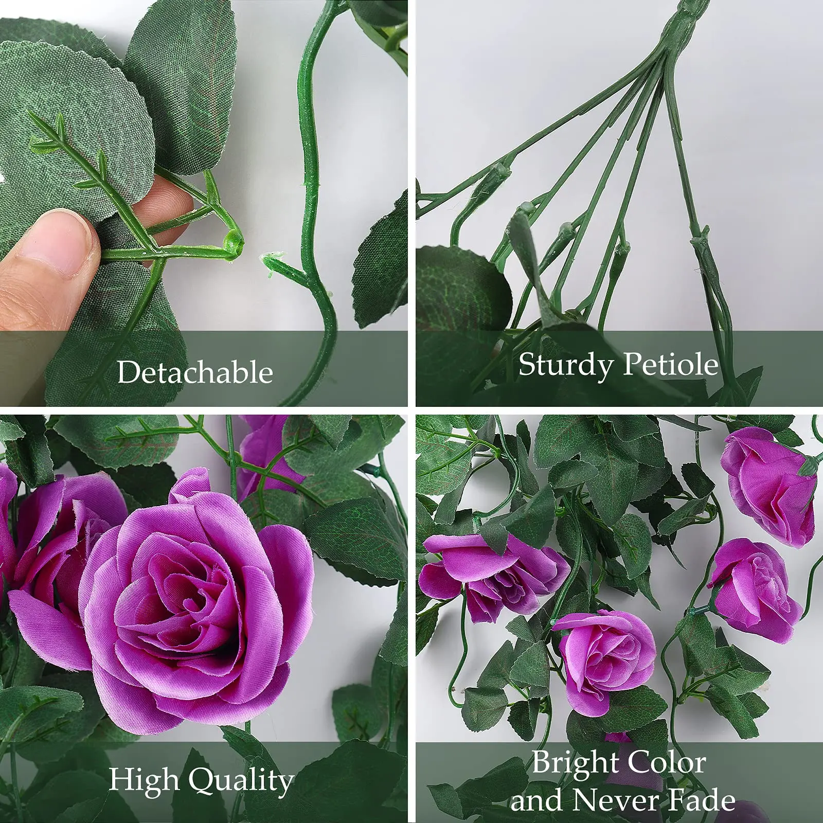 artificial flowers plants green lvy leaves hanging flower rose vine