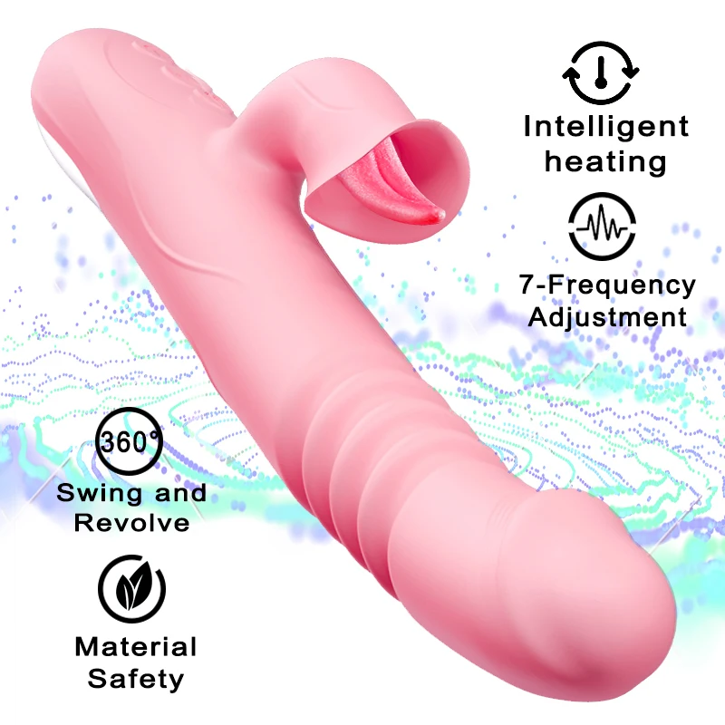 Female Sex Toys Vaginal Vibrators Clitoris Vibrator Vibrator Sex Toy Tongue Vibrator Vibrator for Women Tongue Licking Dildo Clitoris Stimulator G-Spot Vaginal Massager Powerful Adult Sex Toy Female Heat Vibrator
