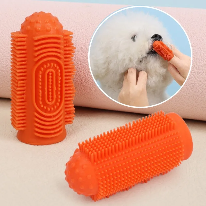 

Dog Toothbrush 2pc Dog Teeth Cleaning Soft Hair Puppy Tooth Brush Silicone Dogs Toothbrush 2pcs Set Dogs Mouth Cleaning Brushes