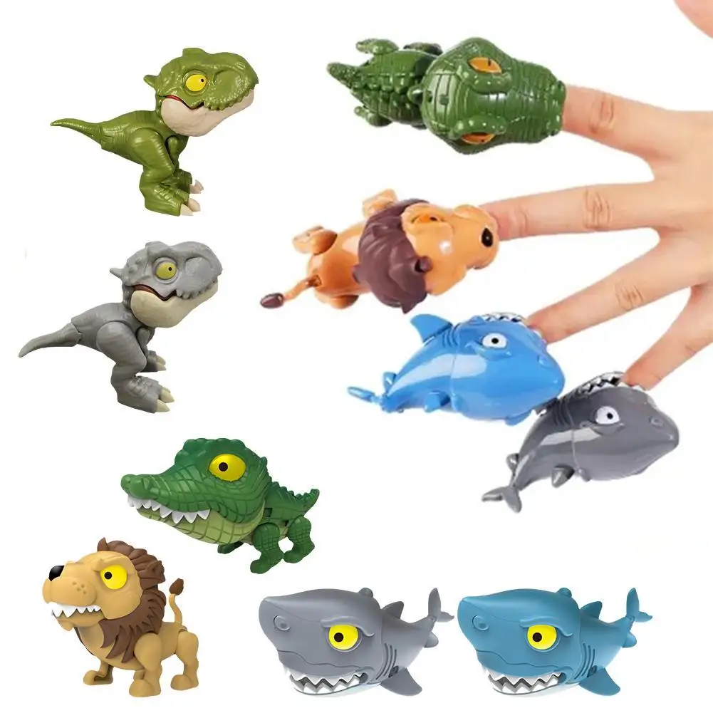 

Finger-Biting Lion Shark Toys Children Mini Funny Creative Dinosaur Toy Early Educational Games Interaction Tricky Animals Model