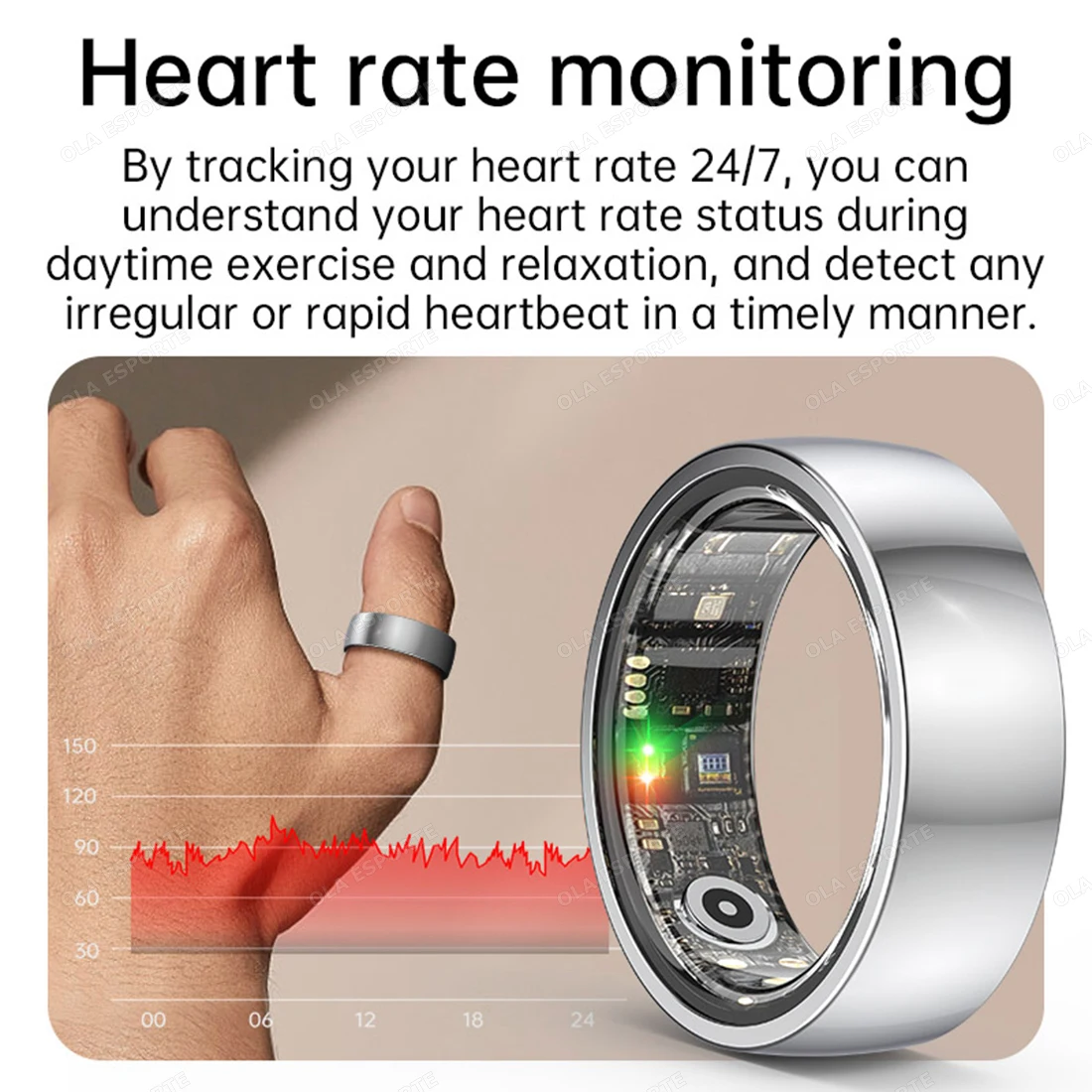 2026 New R02 Smart Ring with Charging Case for Men Women, Battery Life, 39 Days, Sleep Health Monitor, 5ATM Waterproof Smartring 2