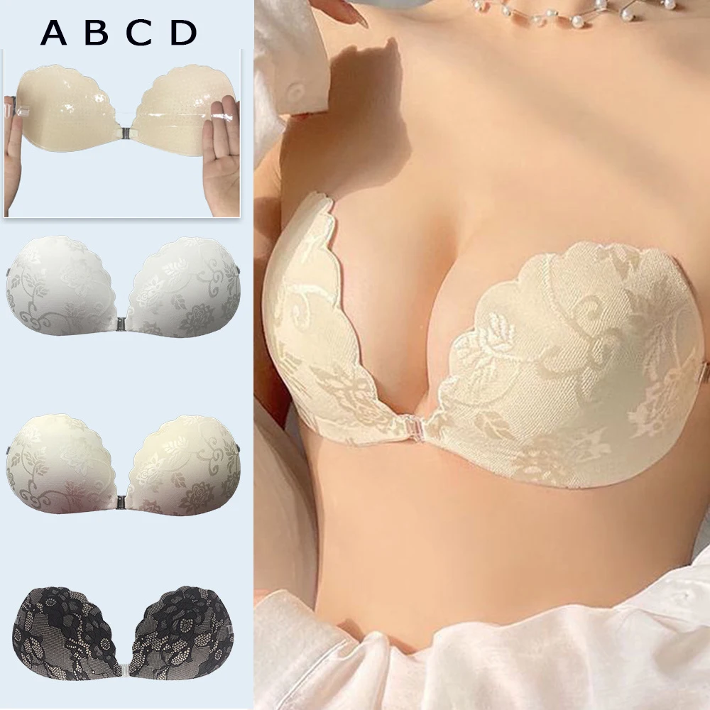 

SexyLace Bust Nipple Cover Chest Self-Adhesive Invisible Push Up Bra Reusable Silicone Sticky Padding Breast Petals Underwear