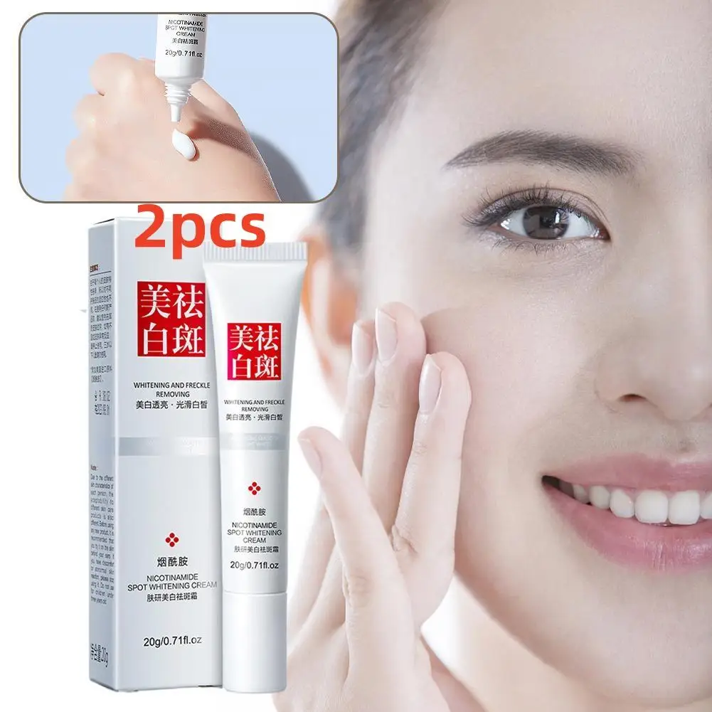 2pcs Whitening Freckle Cream Effective Remove Melasma Cream Remove Dark Spots Moisturize Brighten Smooth Face Skin Care