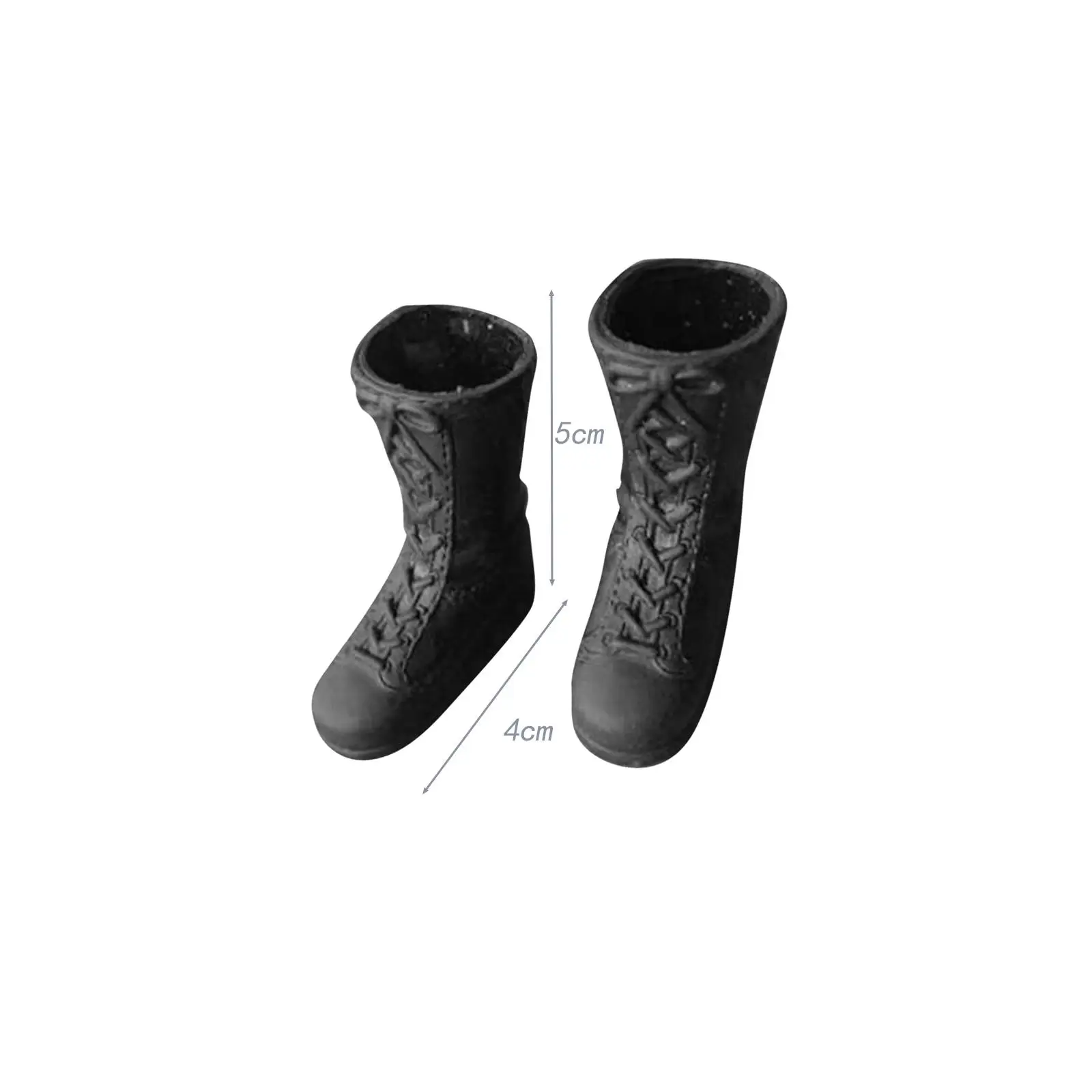 1/6 Scale Ankle Bootie Miniature Soldier Costume, Mid Calf boots Outfit Fashion for 12`` inch Soldier Figures Accessory