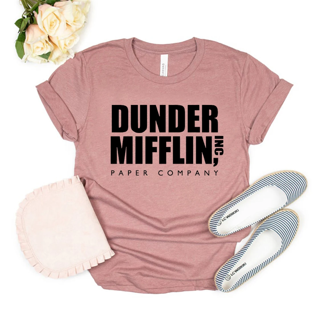 Camiseta de papel para hombre, camisa de oficina, serie de TV, Dunder  Mifflin, Azul Real - AliExpress