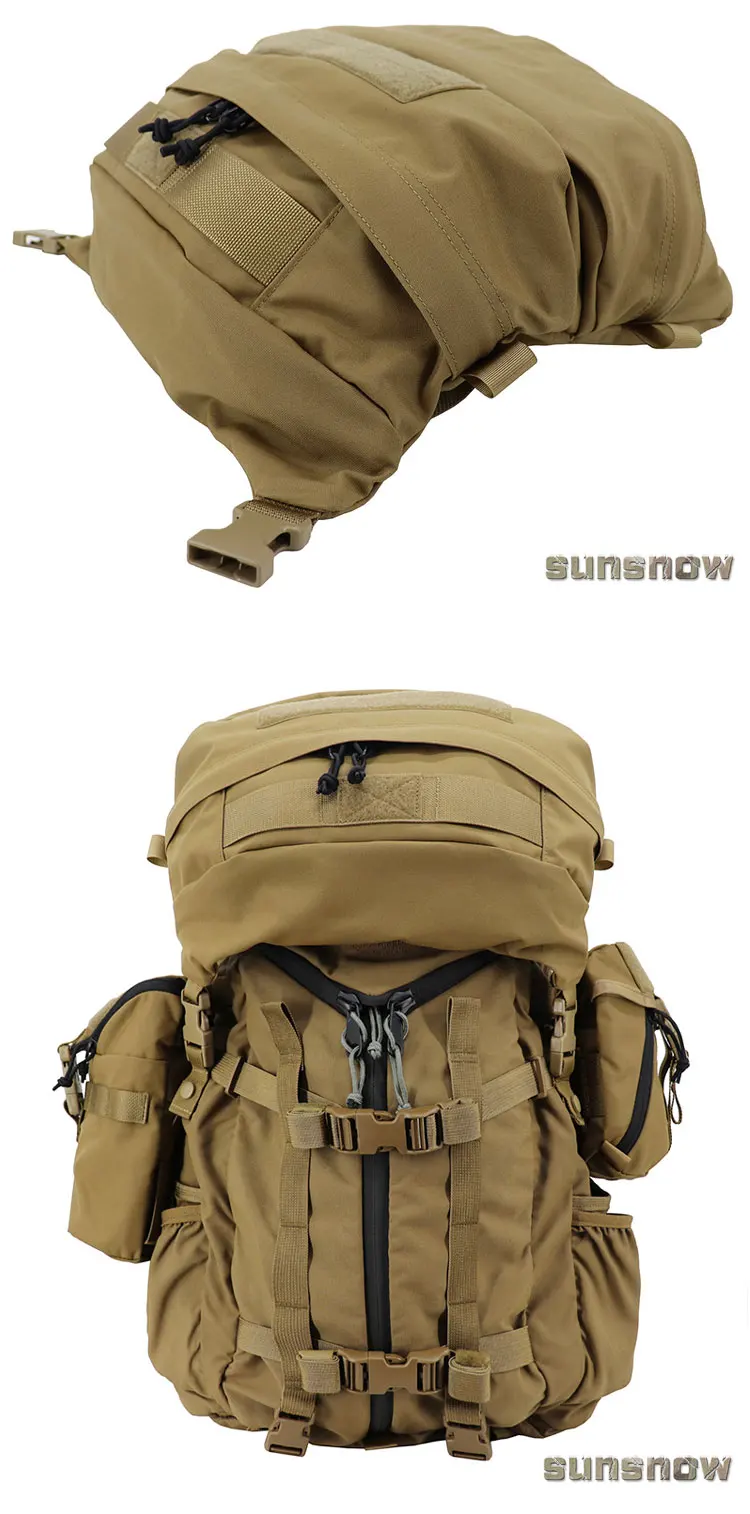 Taktischer Rucksack mit Schnellverschluss, oberes Erweiterungspaket, obere Tasche, multifunktionales Erweiterungspaket, Tarnrucksack – Detail 3