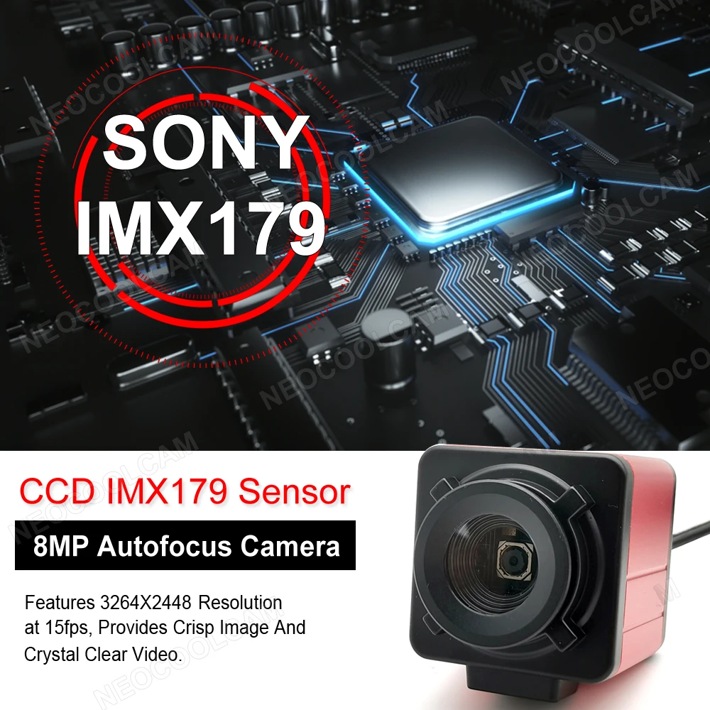 4K Autofocus USB Webcam 8MP Sony IMX179 Sensor Usb Camera No distortion Lens Plug and play for Live Streaming Video Conference