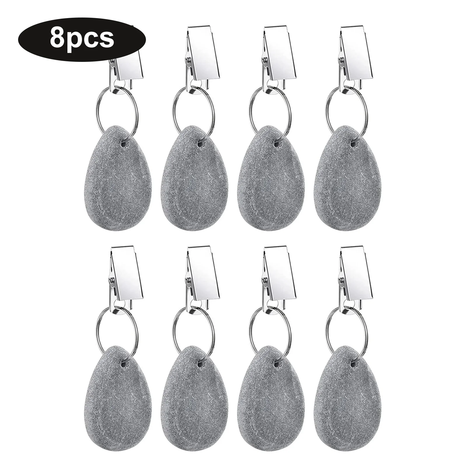 Pack of 8 Tablecloth Weights Heavy Tablecloth Pendants Heavy Tablecloth Weight Set Grey Marble Table Cloth Weight Outdoor