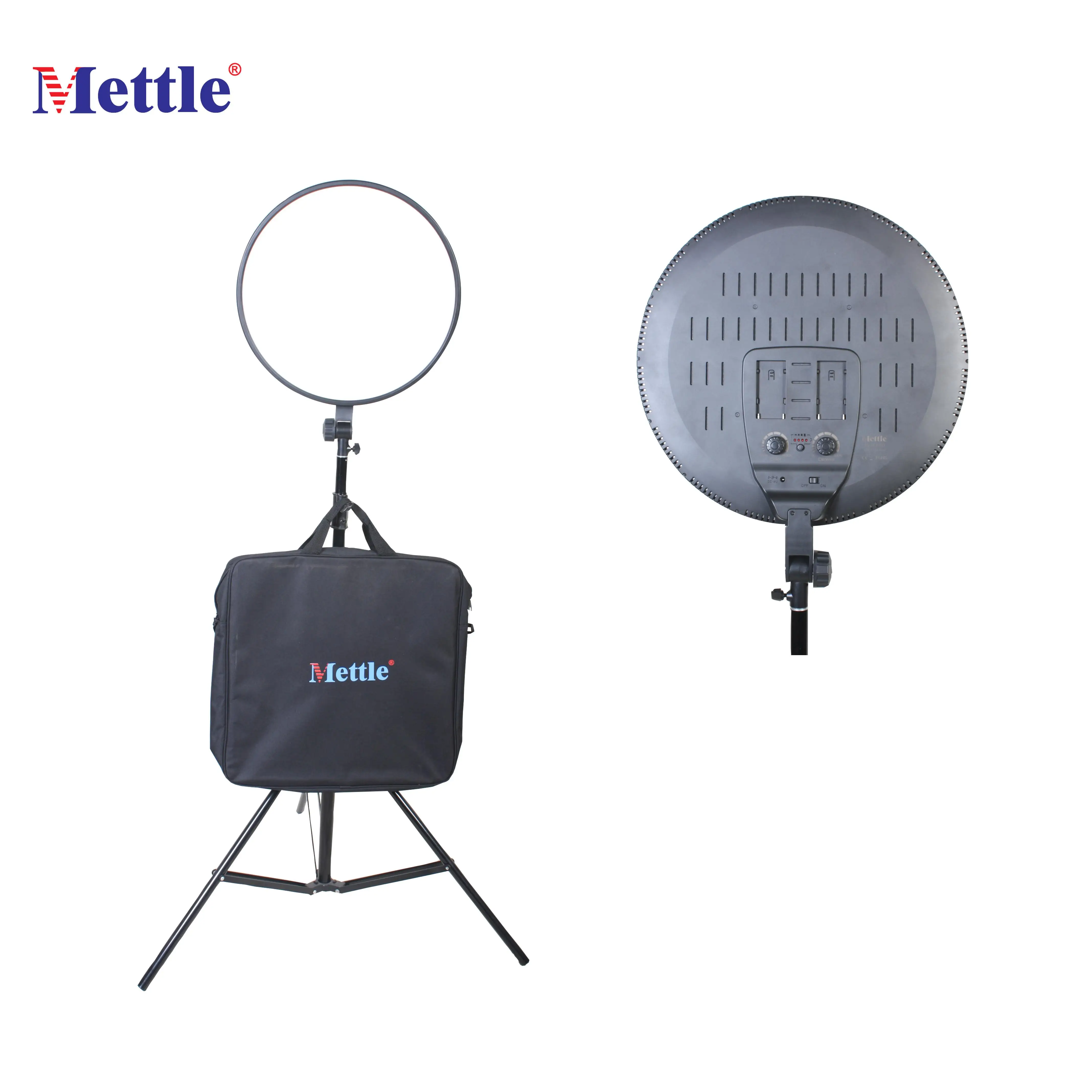 Mettle led panel light round photo studio photography